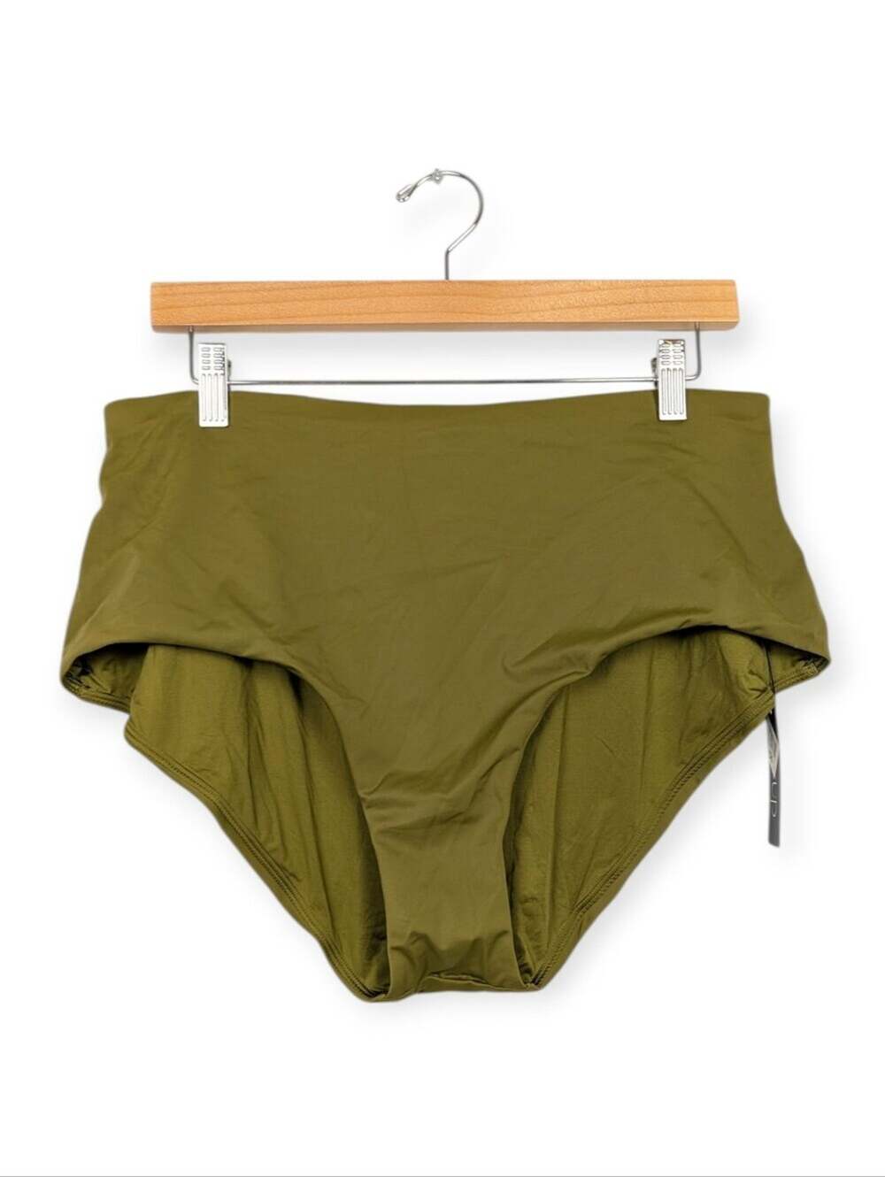 CUUP The Tap Bikini Bottoms XXXL Fern Green High Rise Minimalist Swim Resort NWT